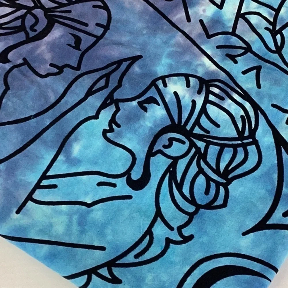 Glow Industries Zodiac Celestial Astrology Tie Dye Bedspread 79” x 92”